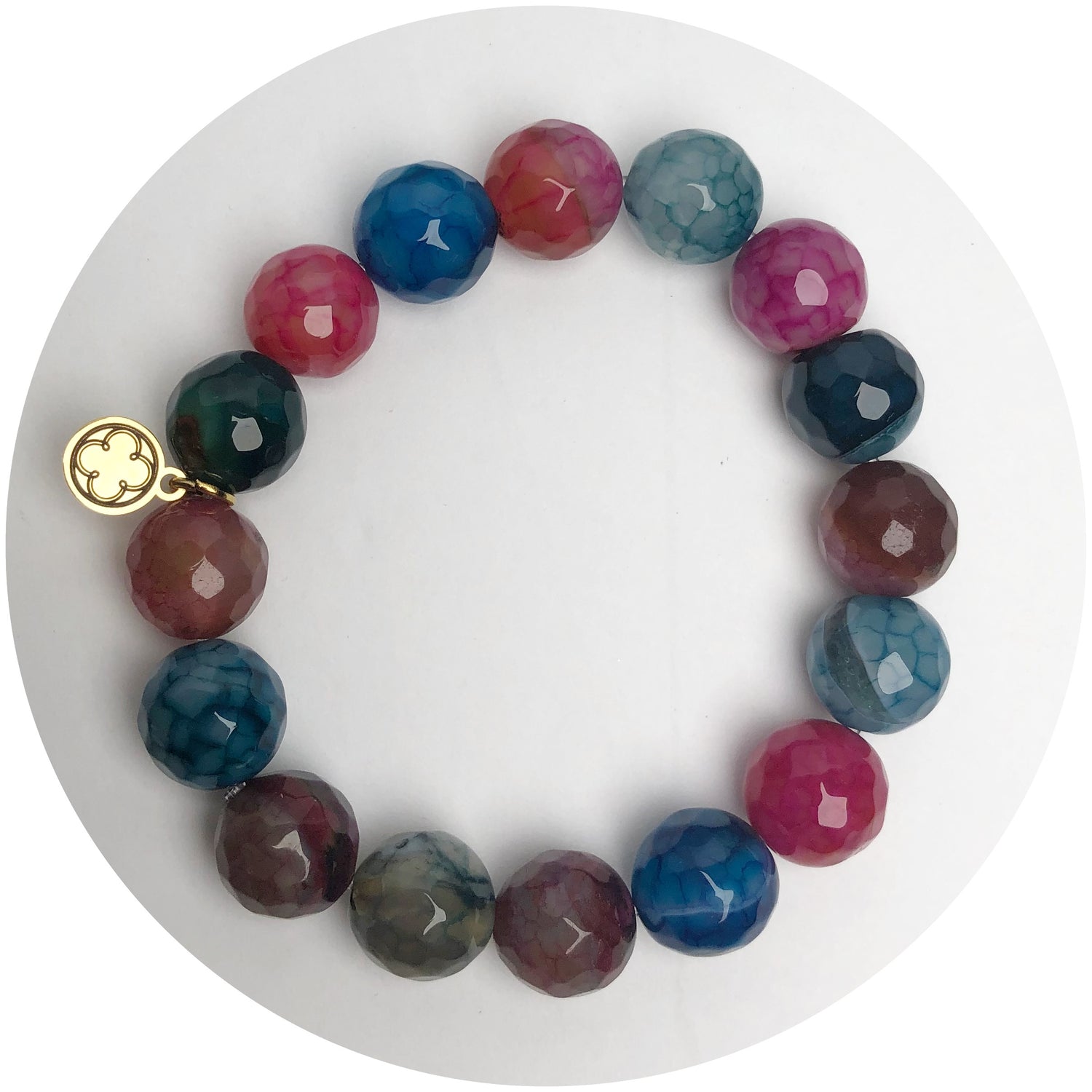 Multicolor Agate Beaded Bracelet