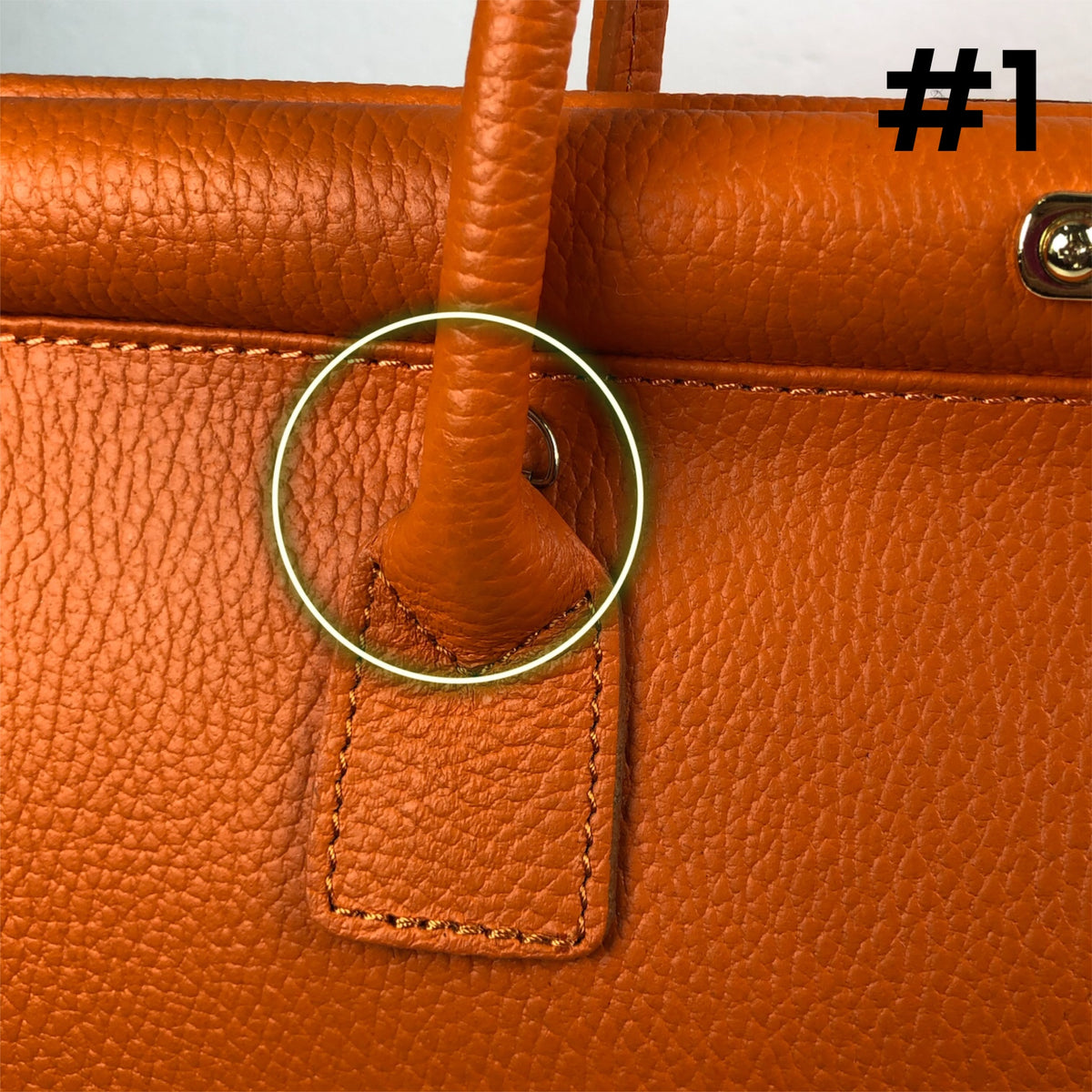 CATERINA ORANGE LEATHER BAG