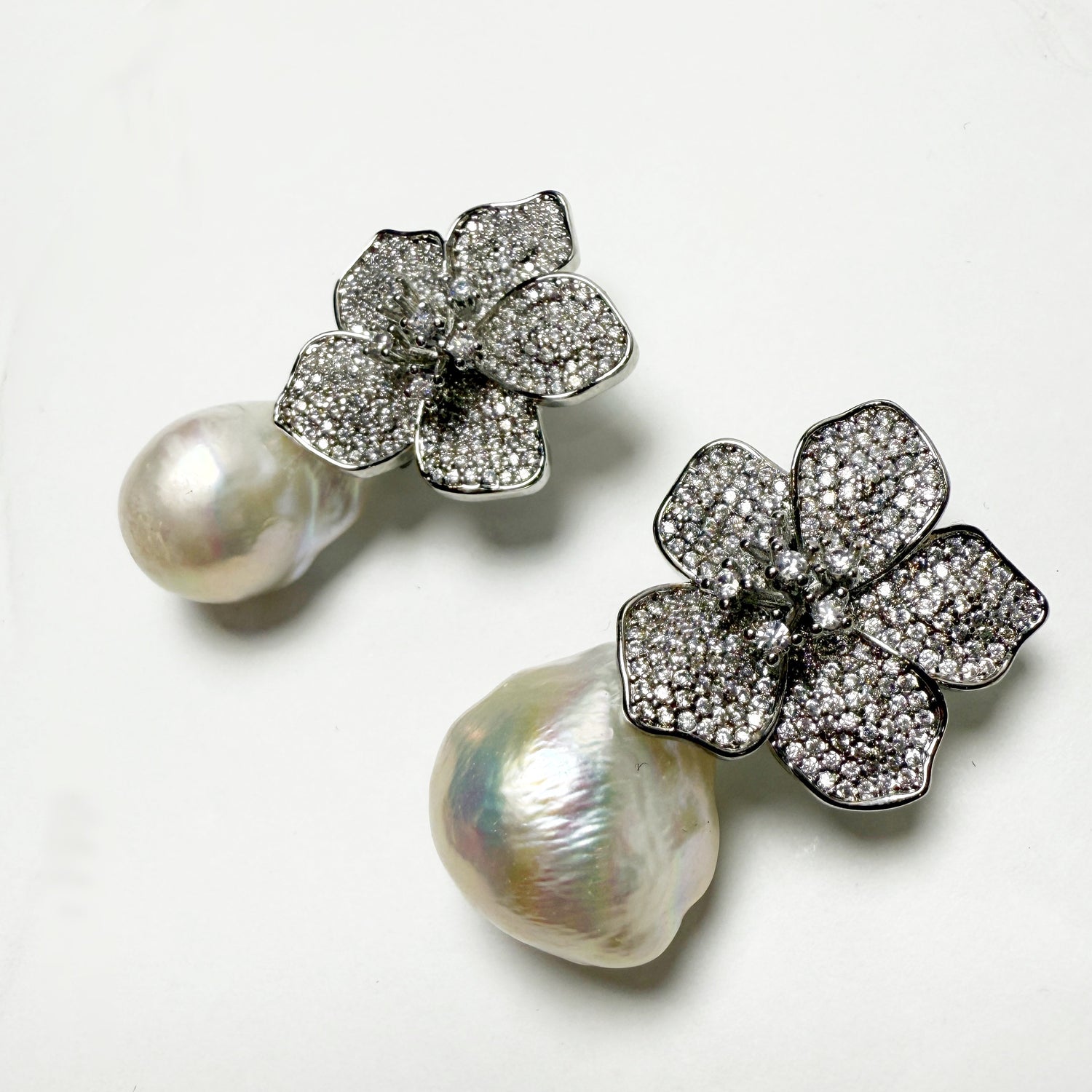 Freshwater Pearl Flower Studs