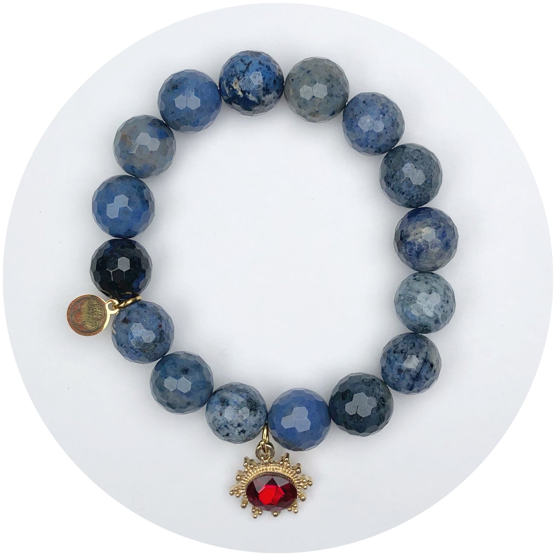 Arctic Tide Jade with Red Gem Pendant