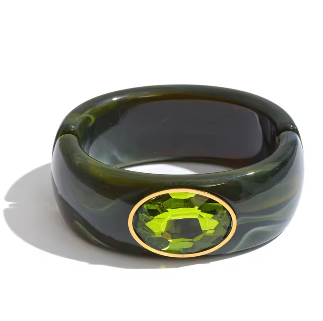 Serena Peridot Acrylic Bangle