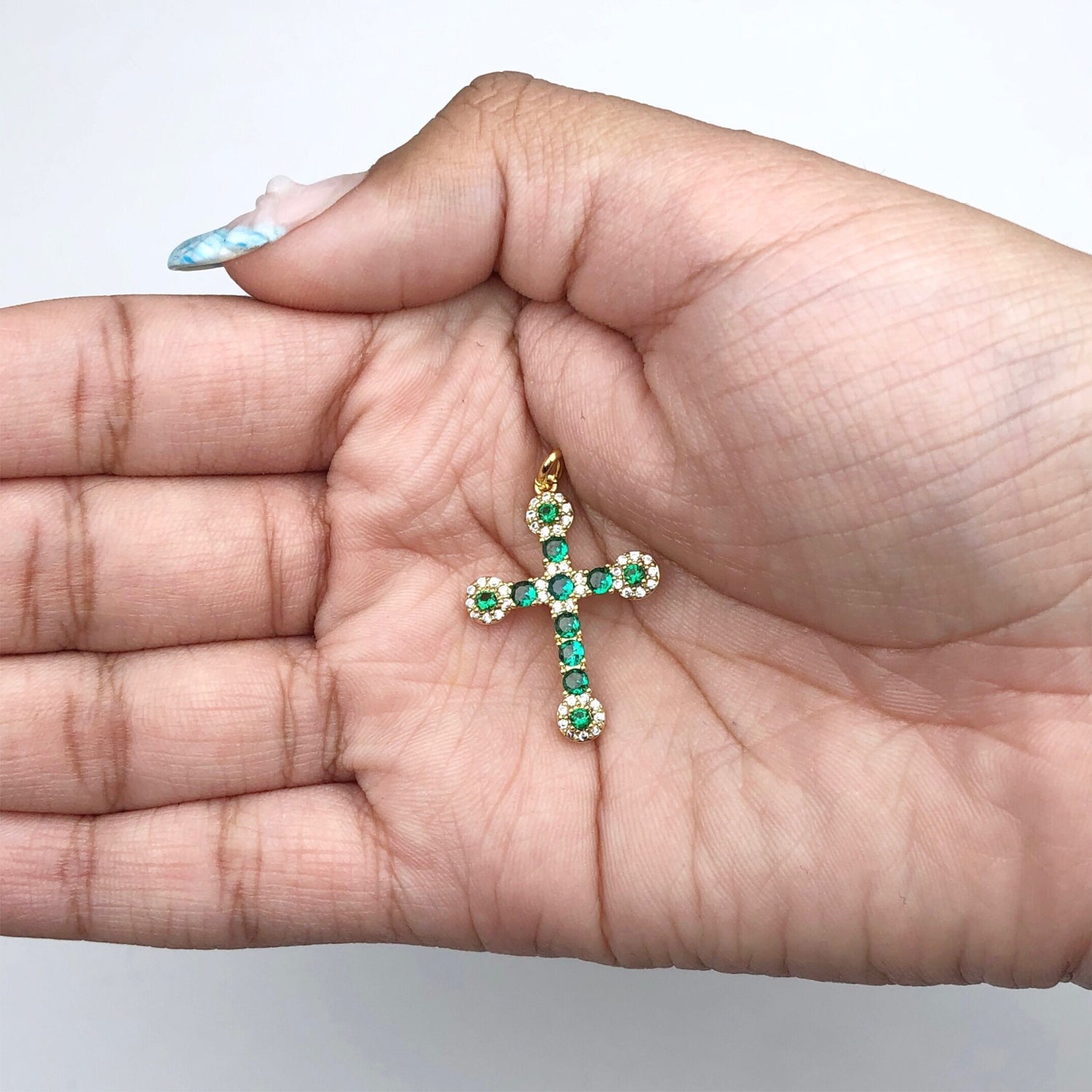 Emerald Cross Pendant