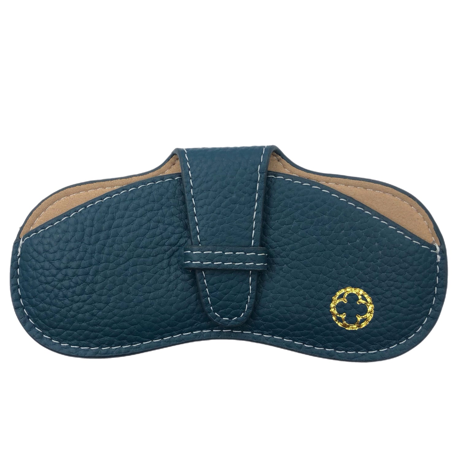 Blue Leather Glasses Case