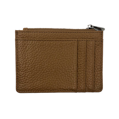 Camel Leather Zip Wallet