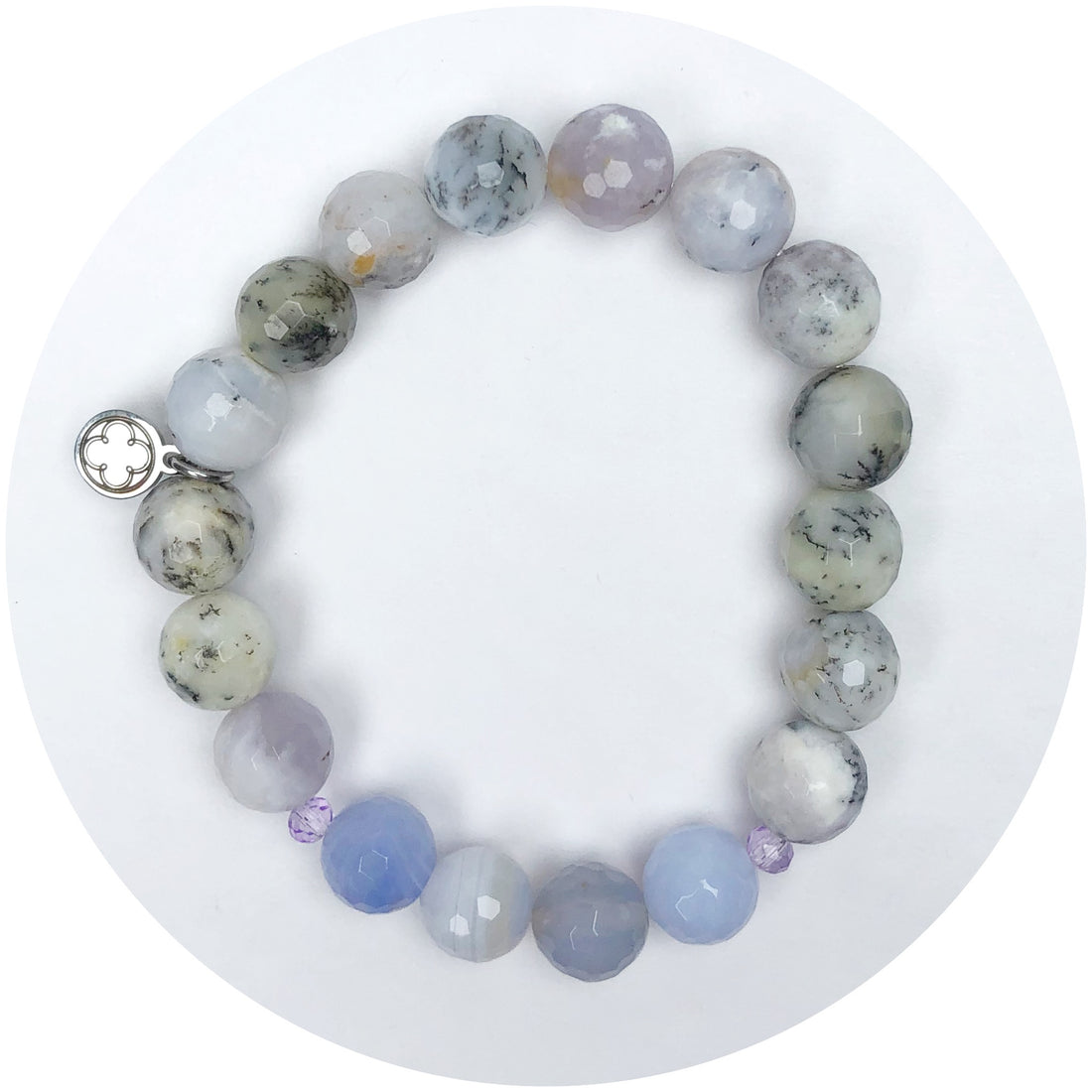 Opalescent Jade and Frosted Azul Agate