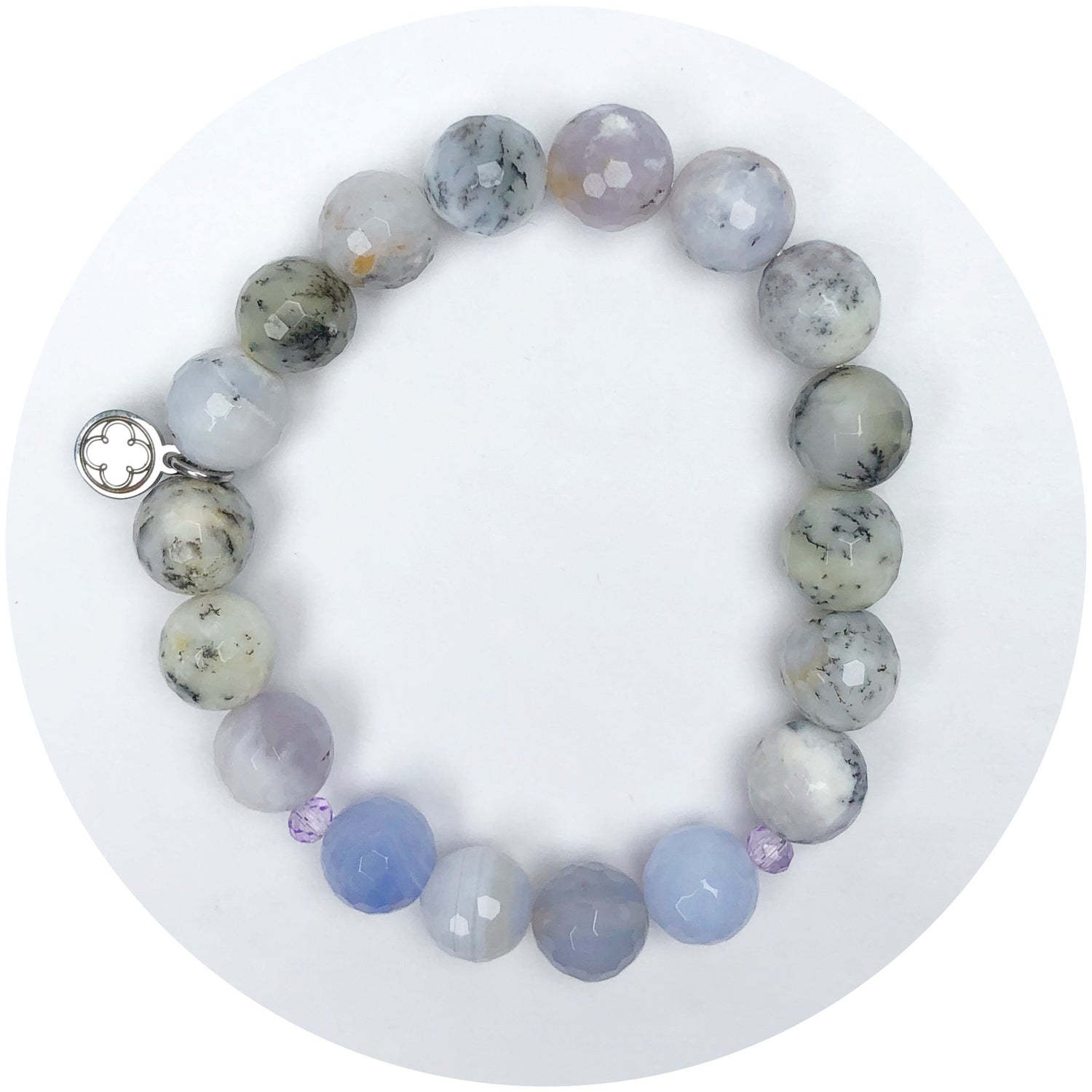 Opalescent Jade and Frosted Azul Agate