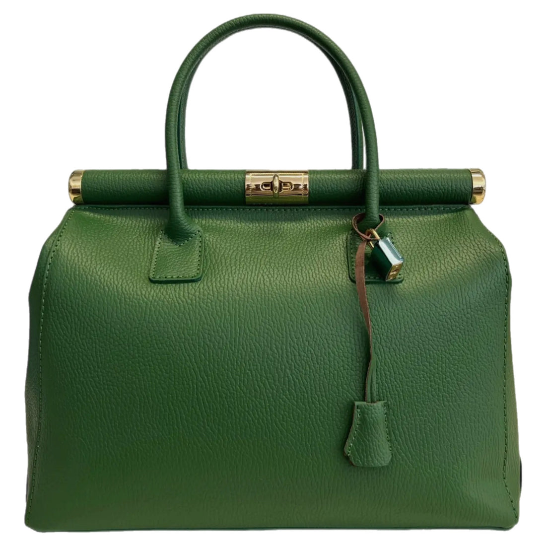 Caterina Kelly Green Leather Handbag