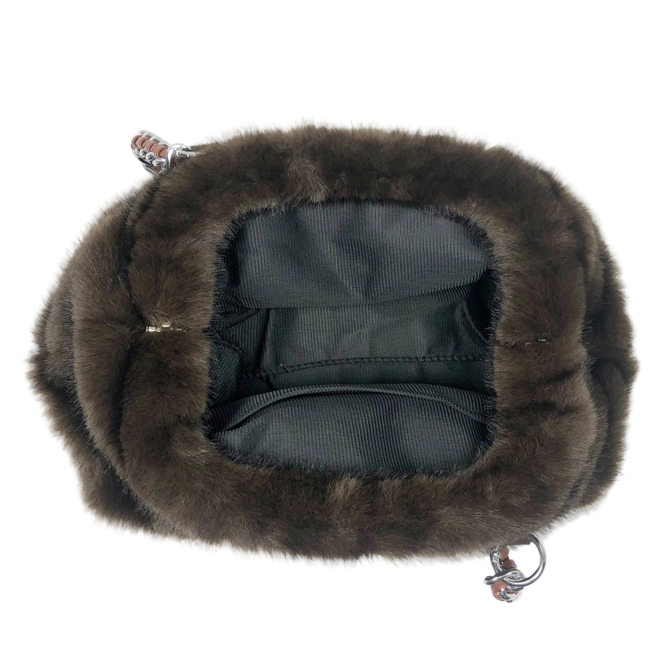 La Nuvola Brown Faux Mink Bag