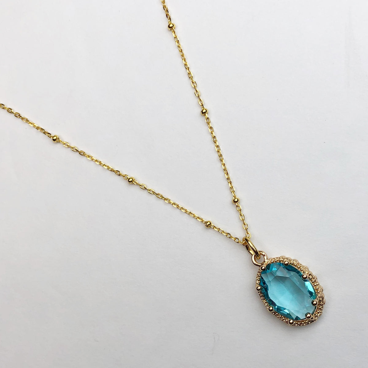 Blue Topaz Hidden Gem Necklace