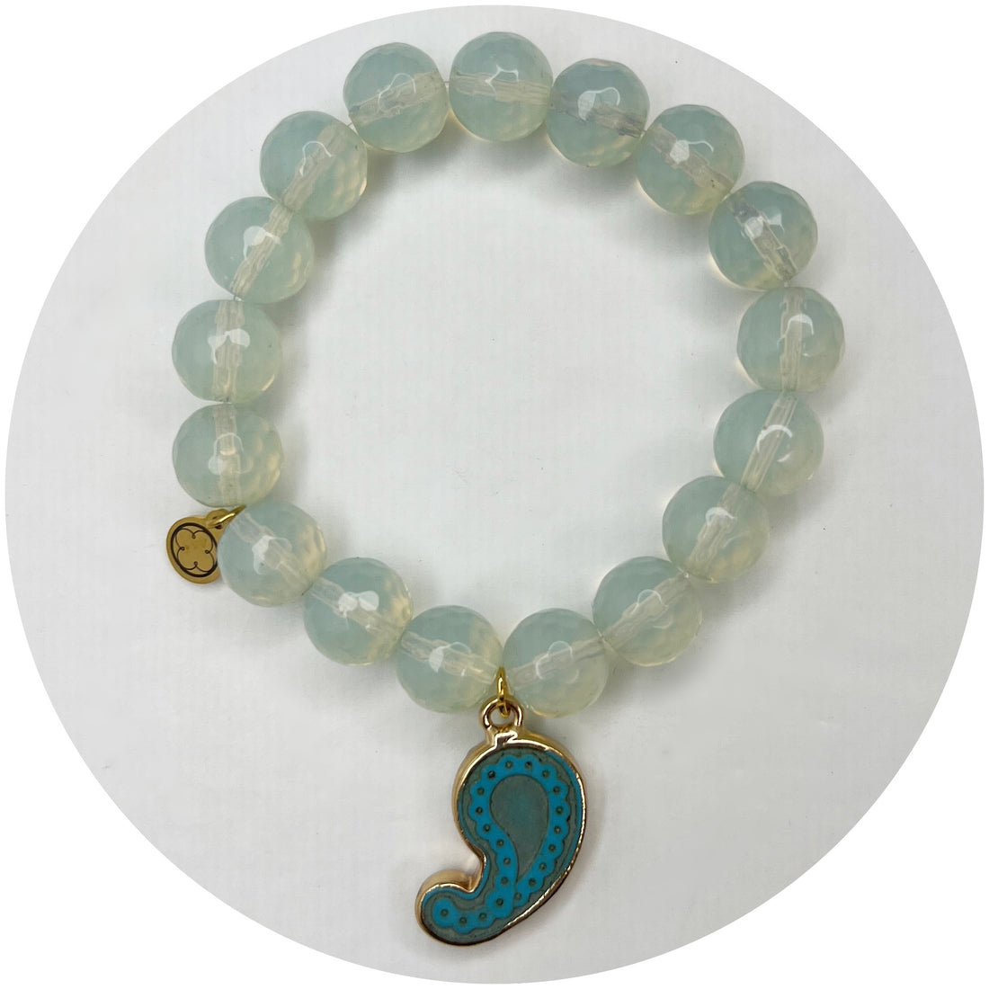 Opalite with Antique Turquoise Paisley