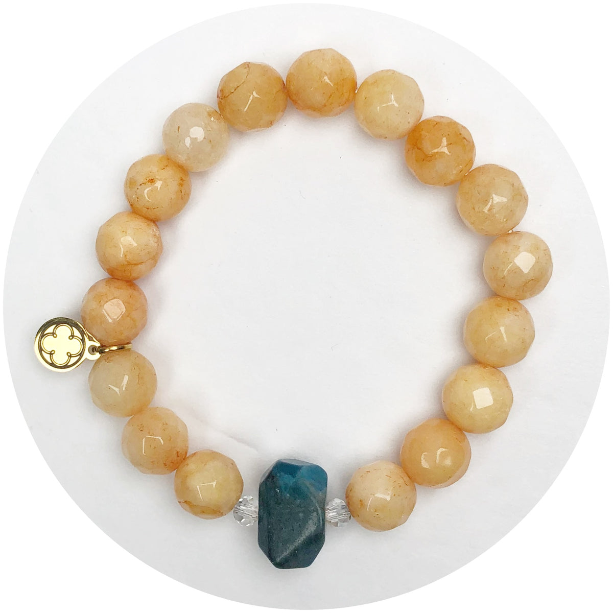 Tangerine Jade with Arctic Indigo Nugget