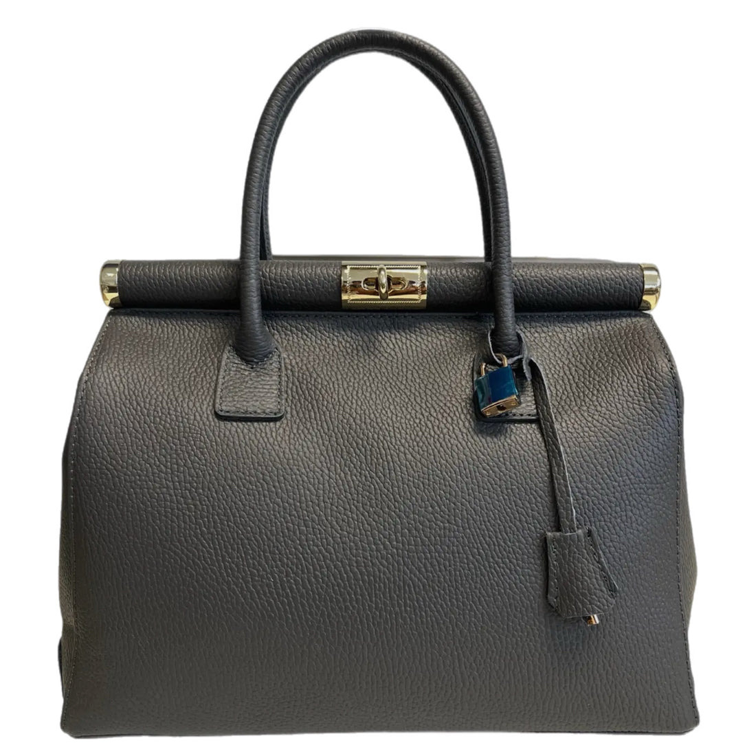 Caterina Smoky Grey Leather Handbag