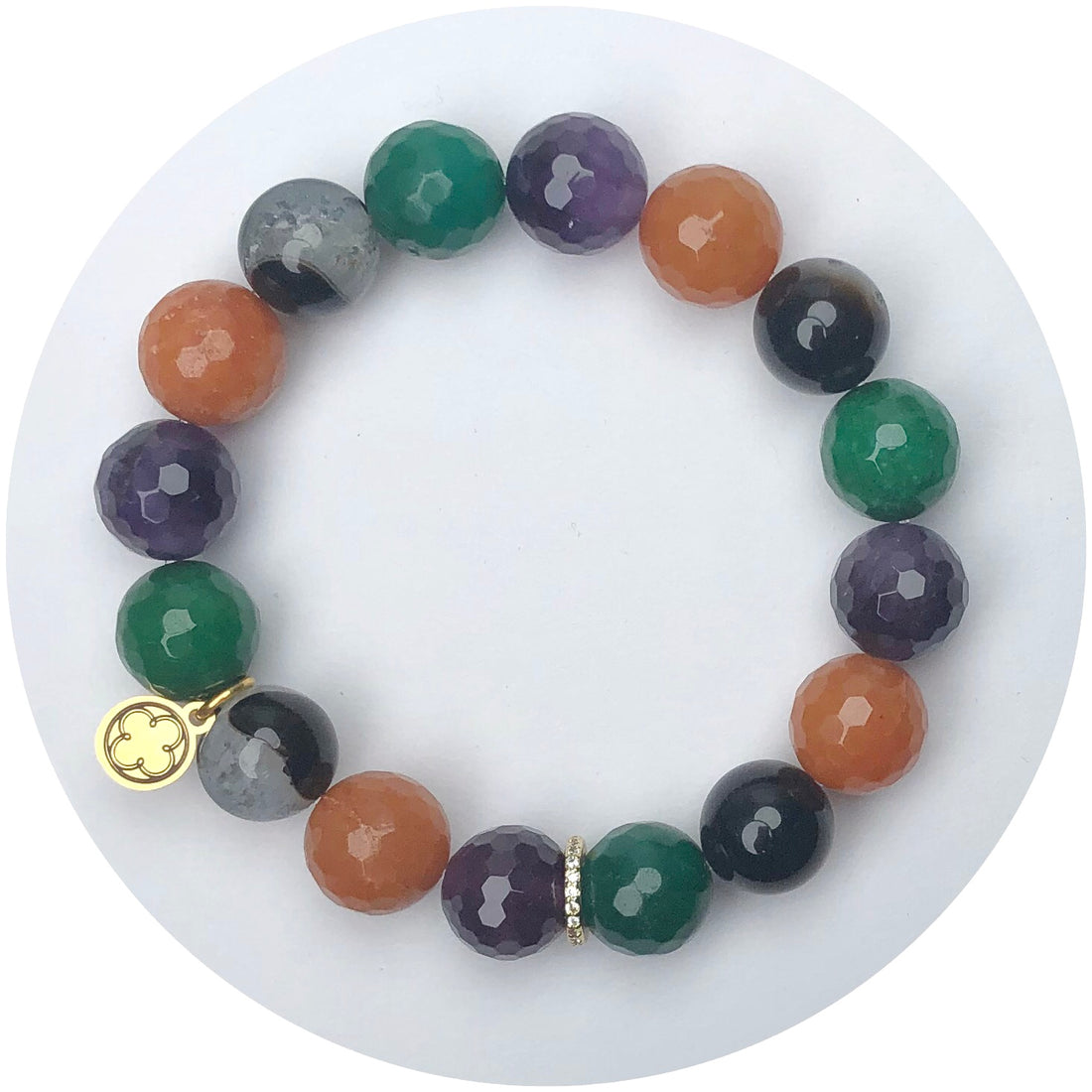 Mixed Autumn Delight with Pavé Gold Spacer