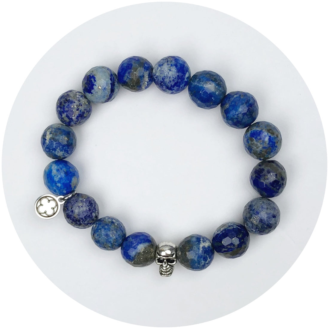 Azul Jasper with Silver Skull Spacer
