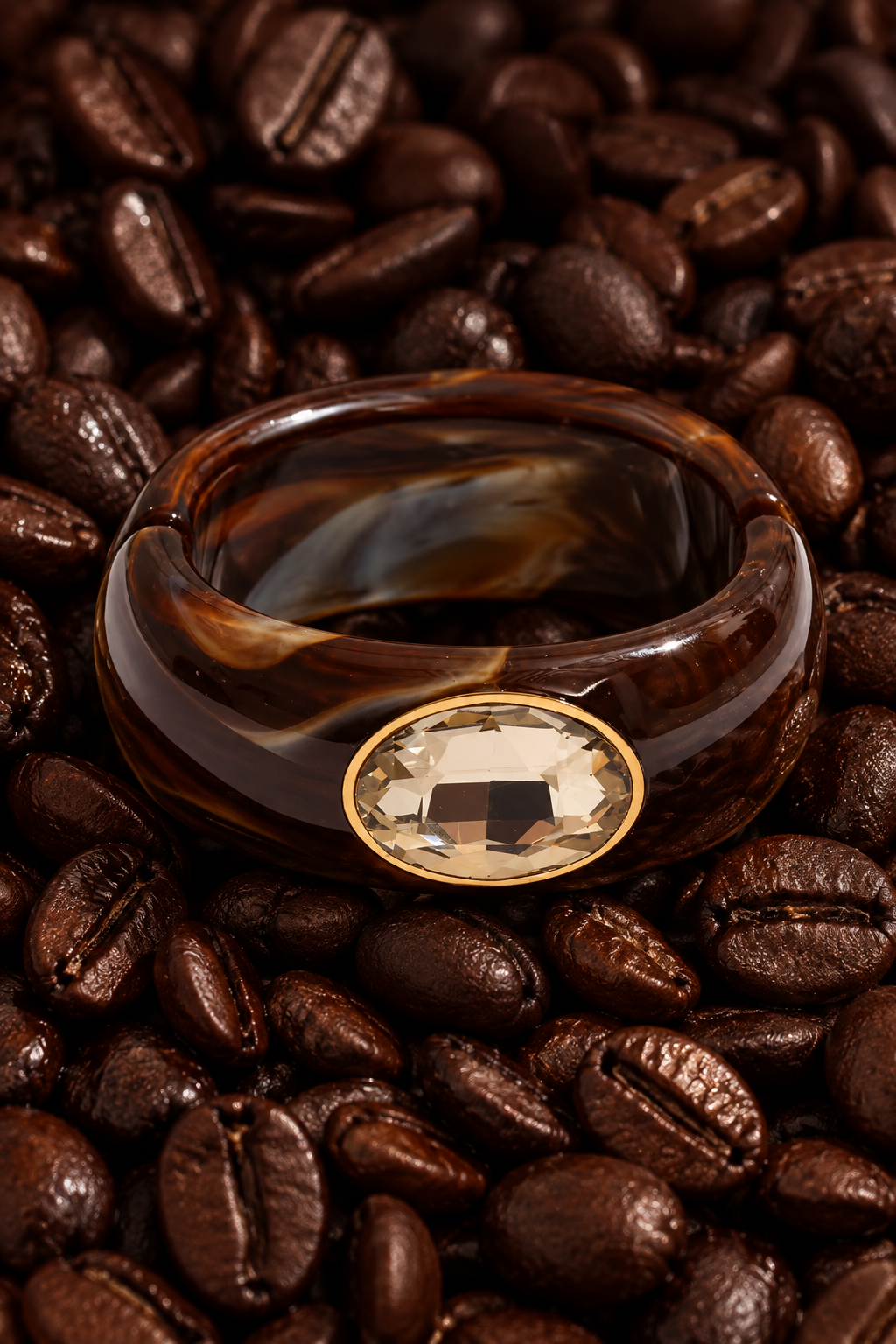 Serena Cognac Acrylic Bangle