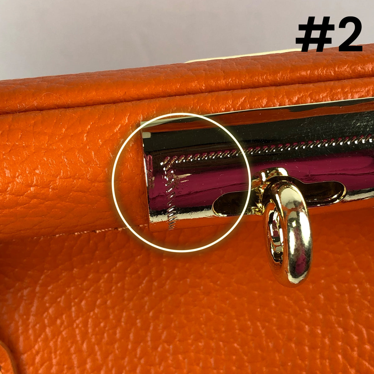 CATERINA ORANGE LEATHER BAG