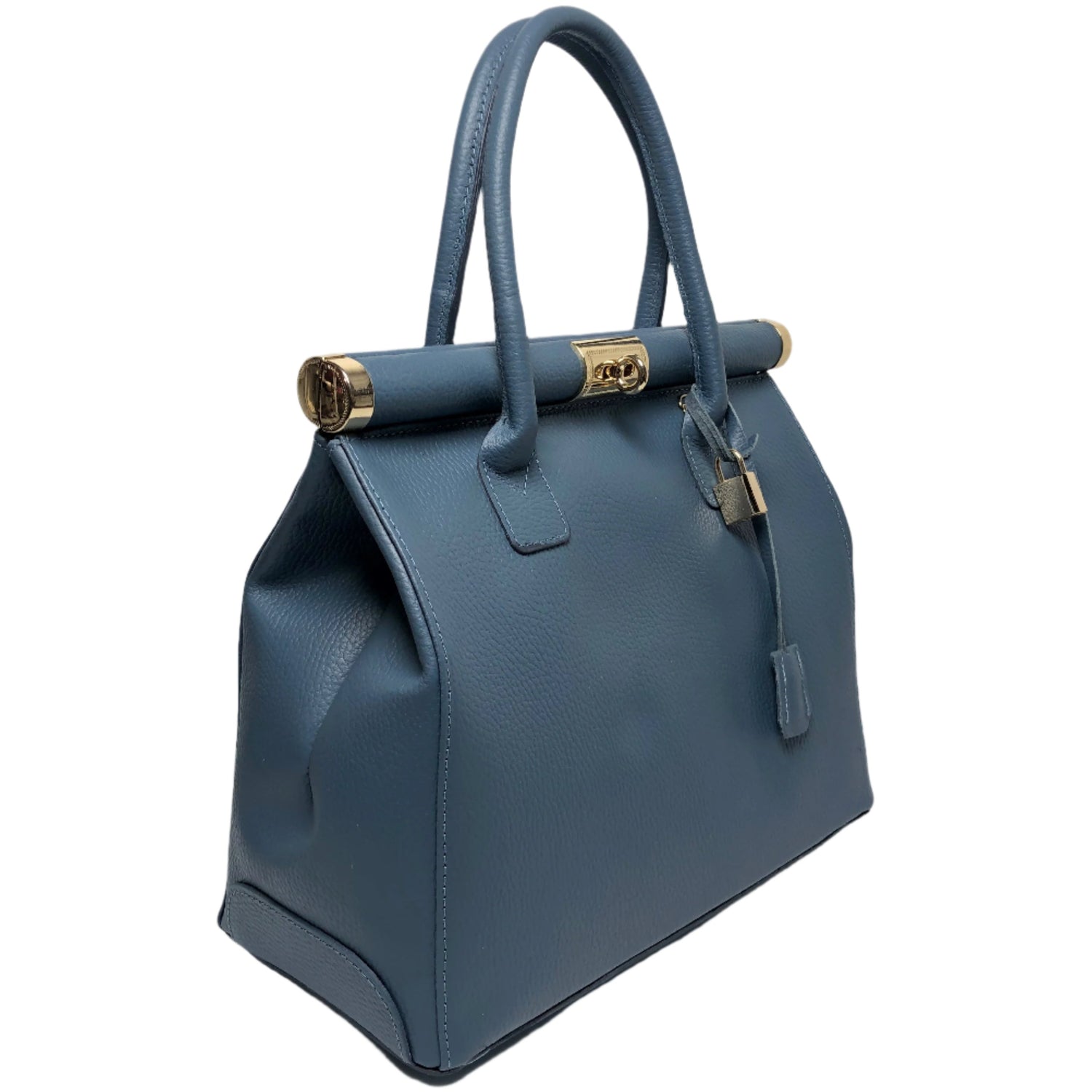 Caterina Denim Blue Leather Handbag