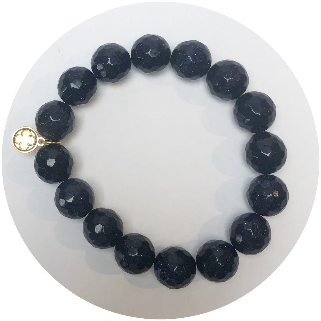Blue Goldstone Beaded Bracelet