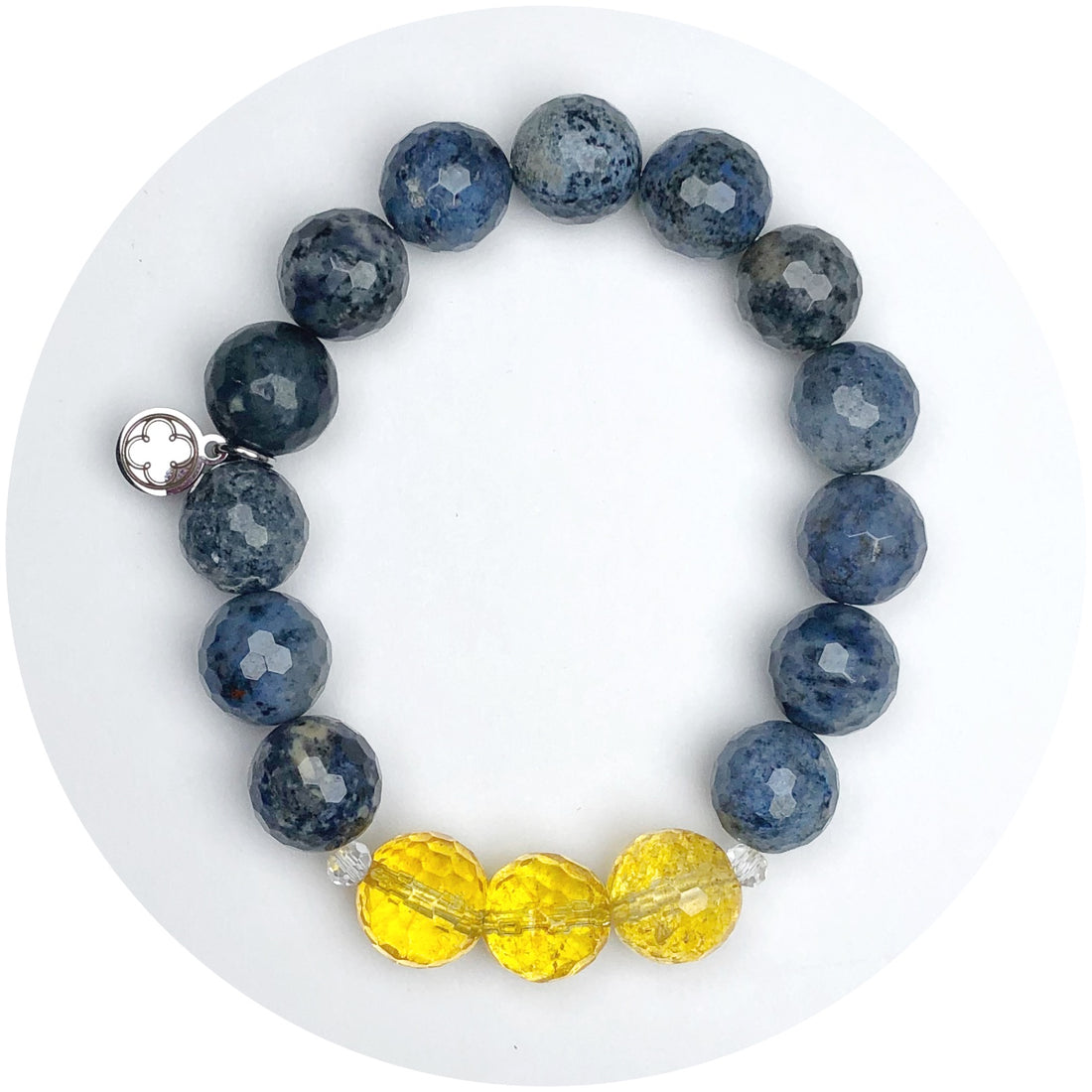 Arctic Jade and Marigold with Clear Spacers