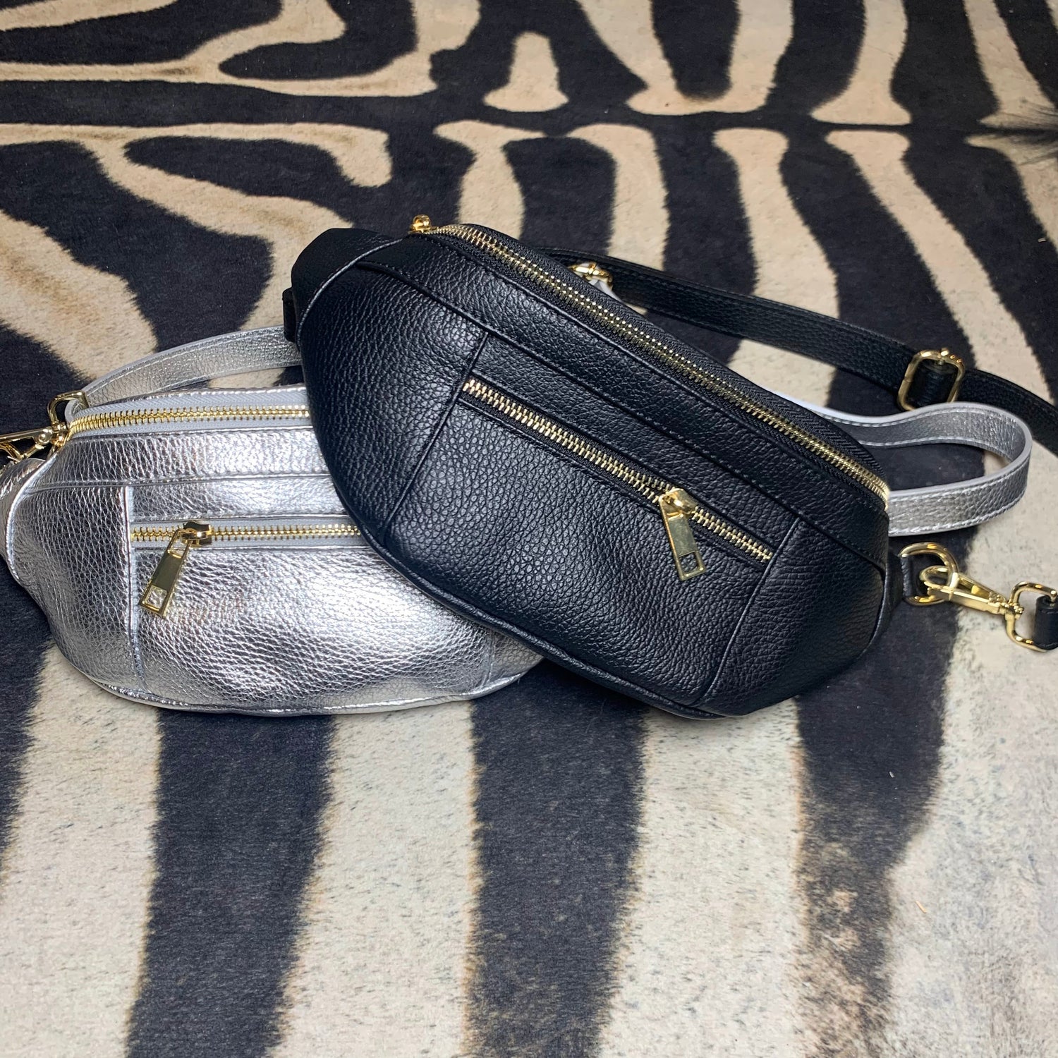 Bridget Black Leather Crossbody Bag