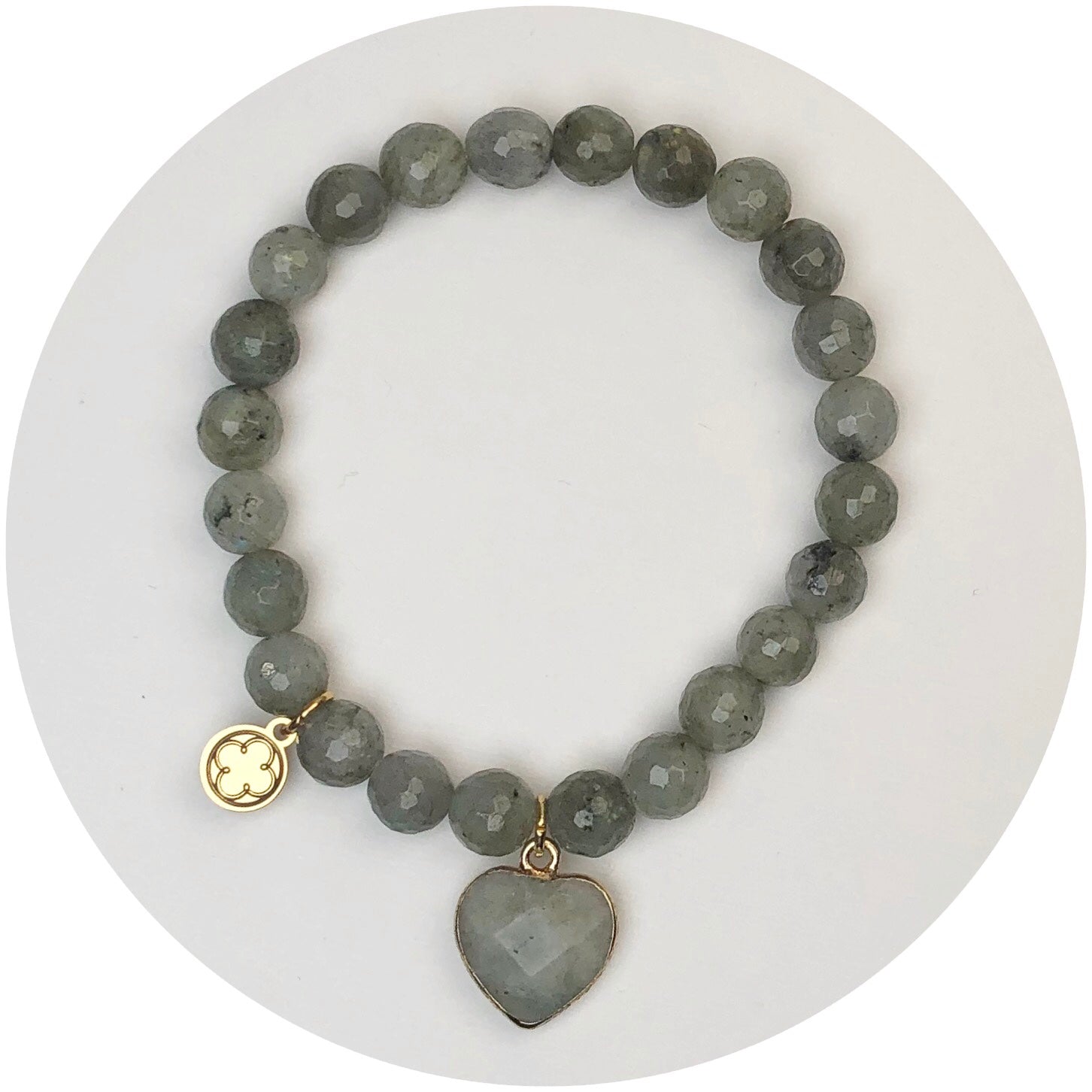 Grey Mako Quartz with Grey Quartz Heart Pendant