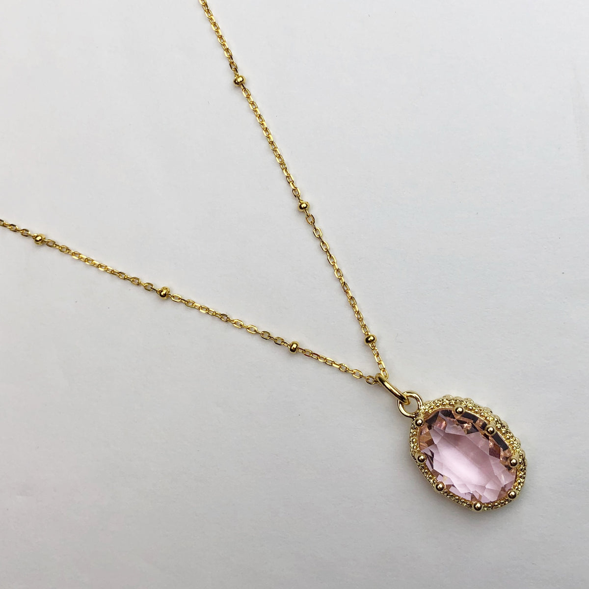 Coral Hidden Gem Necklace
