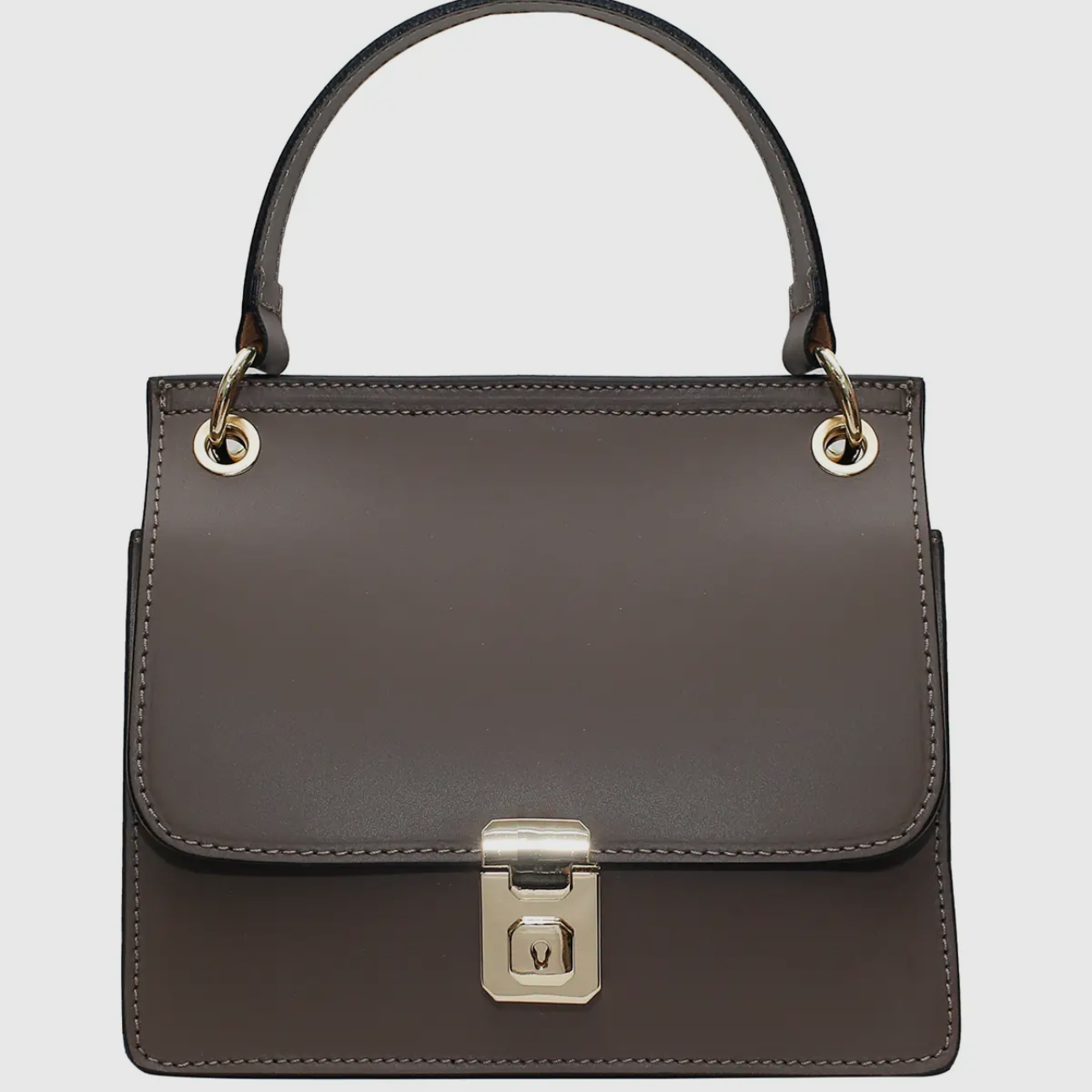 Patrizia Grigio Leather Bag with Crossbody Strap