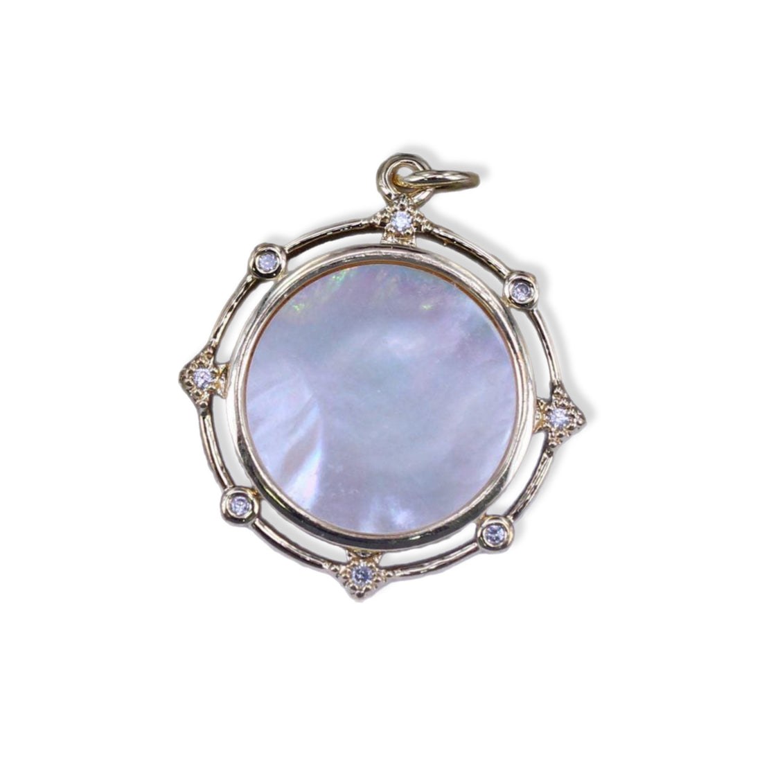 Mother of Pearl Round Halo Pendant