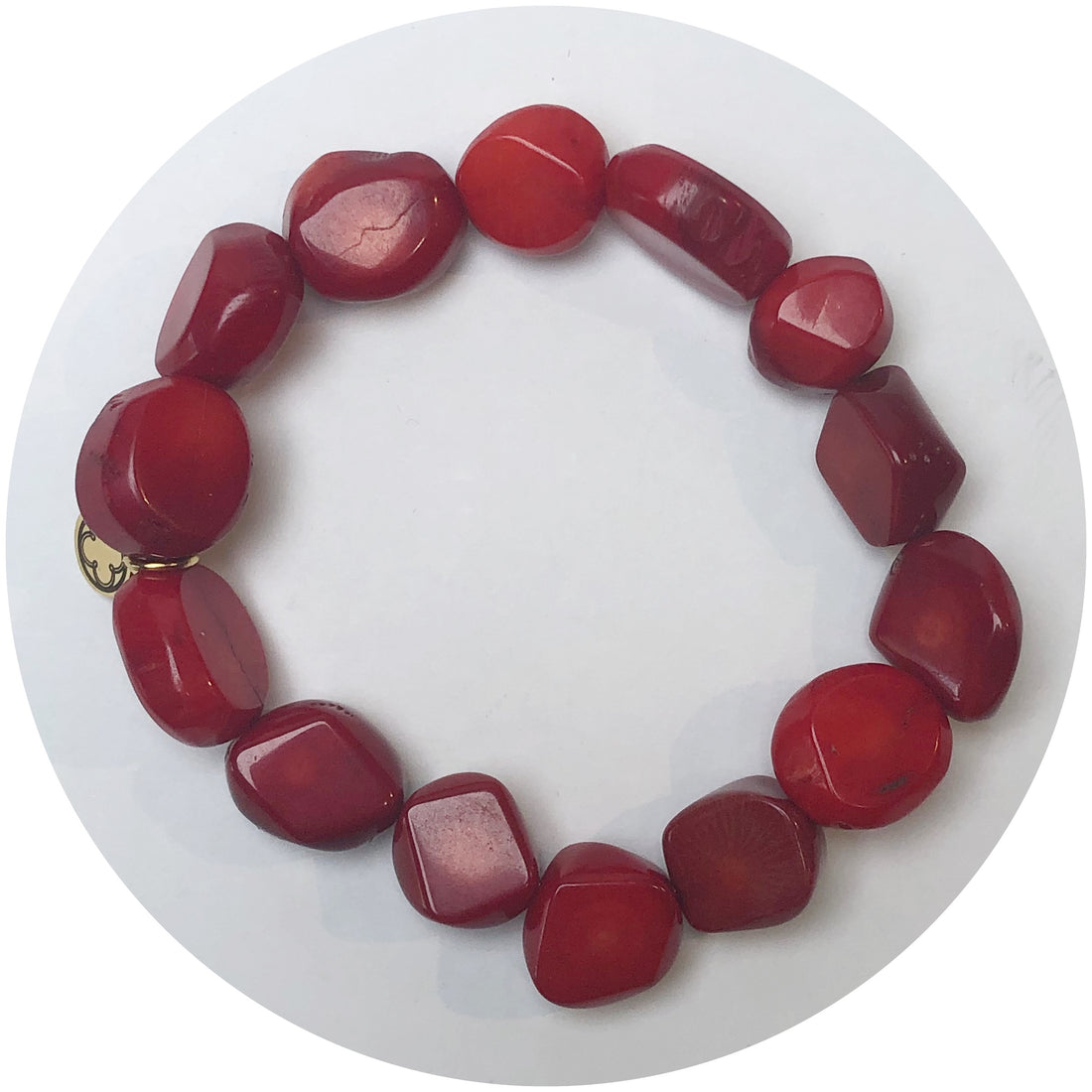 Red Coral Beaded Bracelet