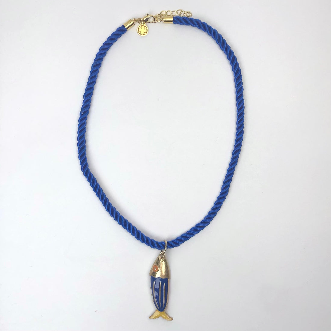 Blue Silk Cord with Pesce Spada Pendant