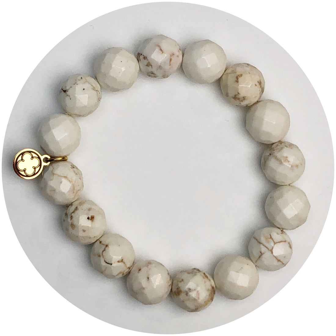 White Magnesite Beaded Bracelet