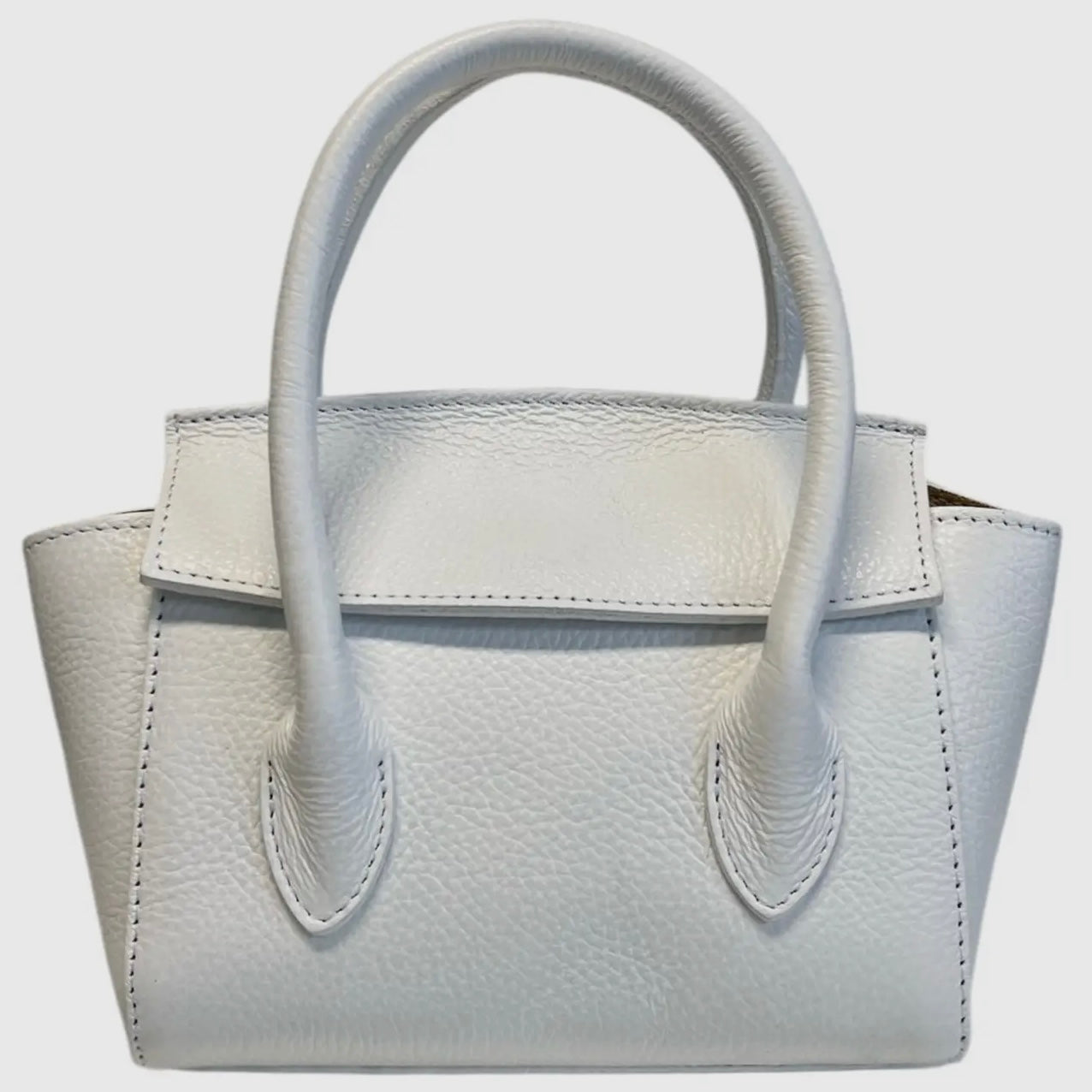 Martina White Leather Handbag