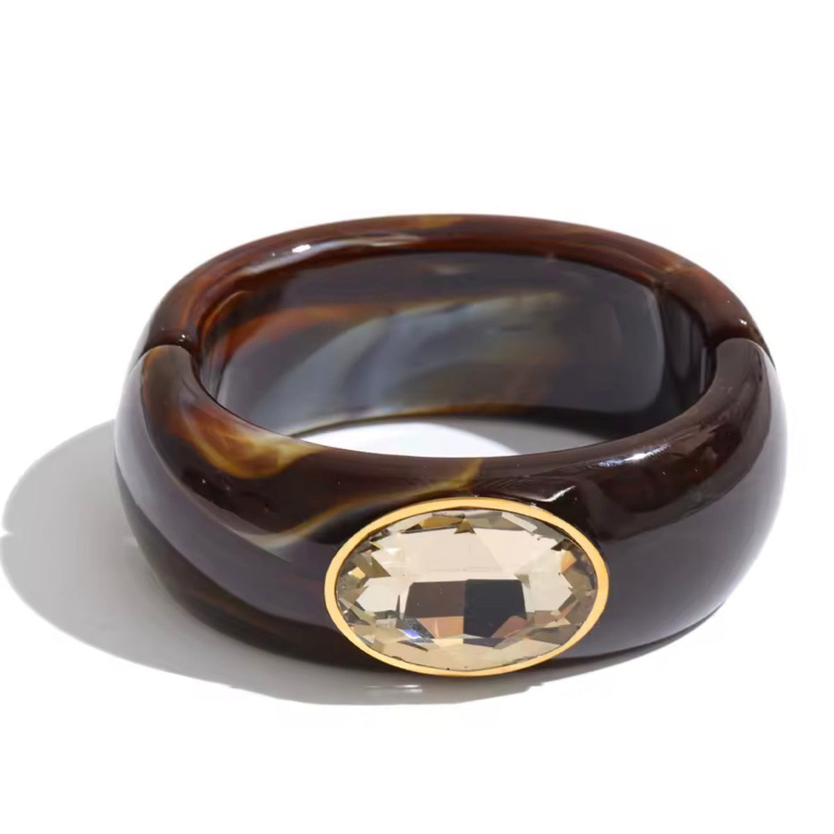 Serena Cognac Acrylic Bangle