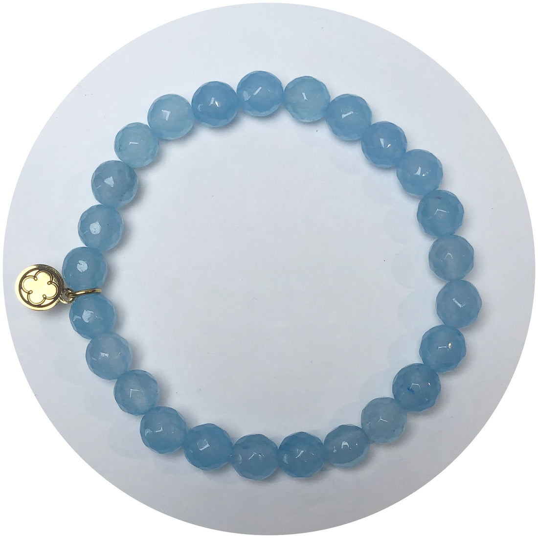Aqua Jade Beaded Bracelet