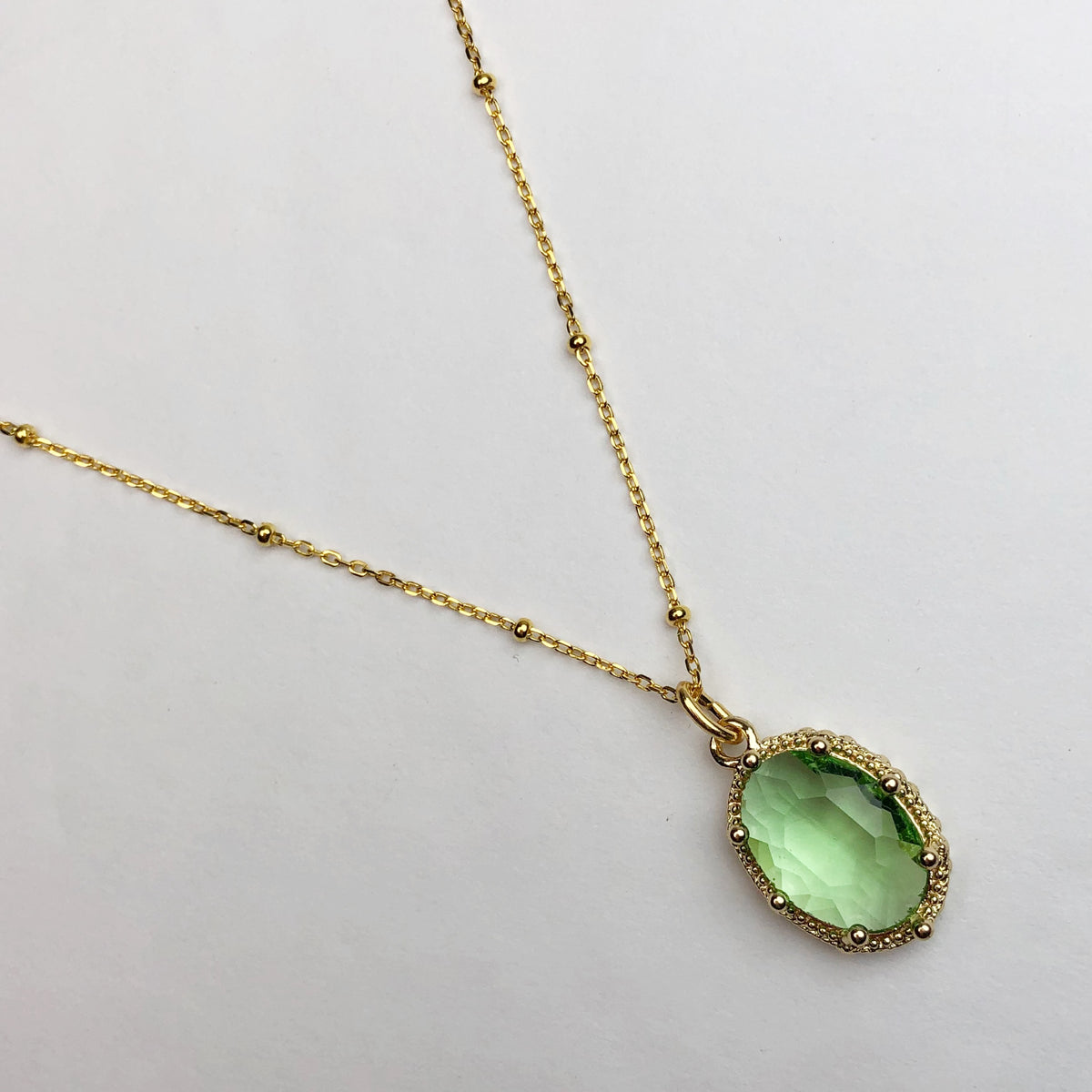 Green Hidden Gem Necklace