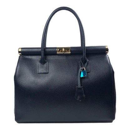 CATERINA MIDNIGHT BLUE LEATHER HANDBAG