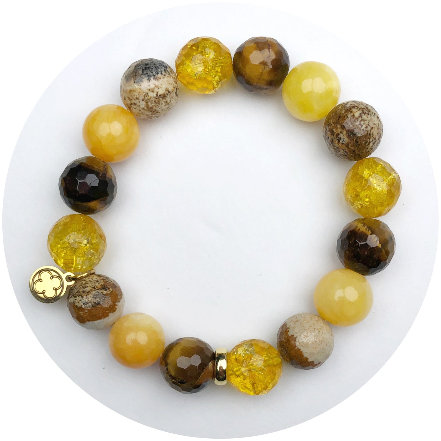 Mixed Golden Dandelion with Gold Spacer