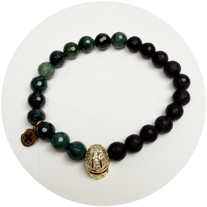 Mens Philadelphia Eagles with Gold Pavé Helmet