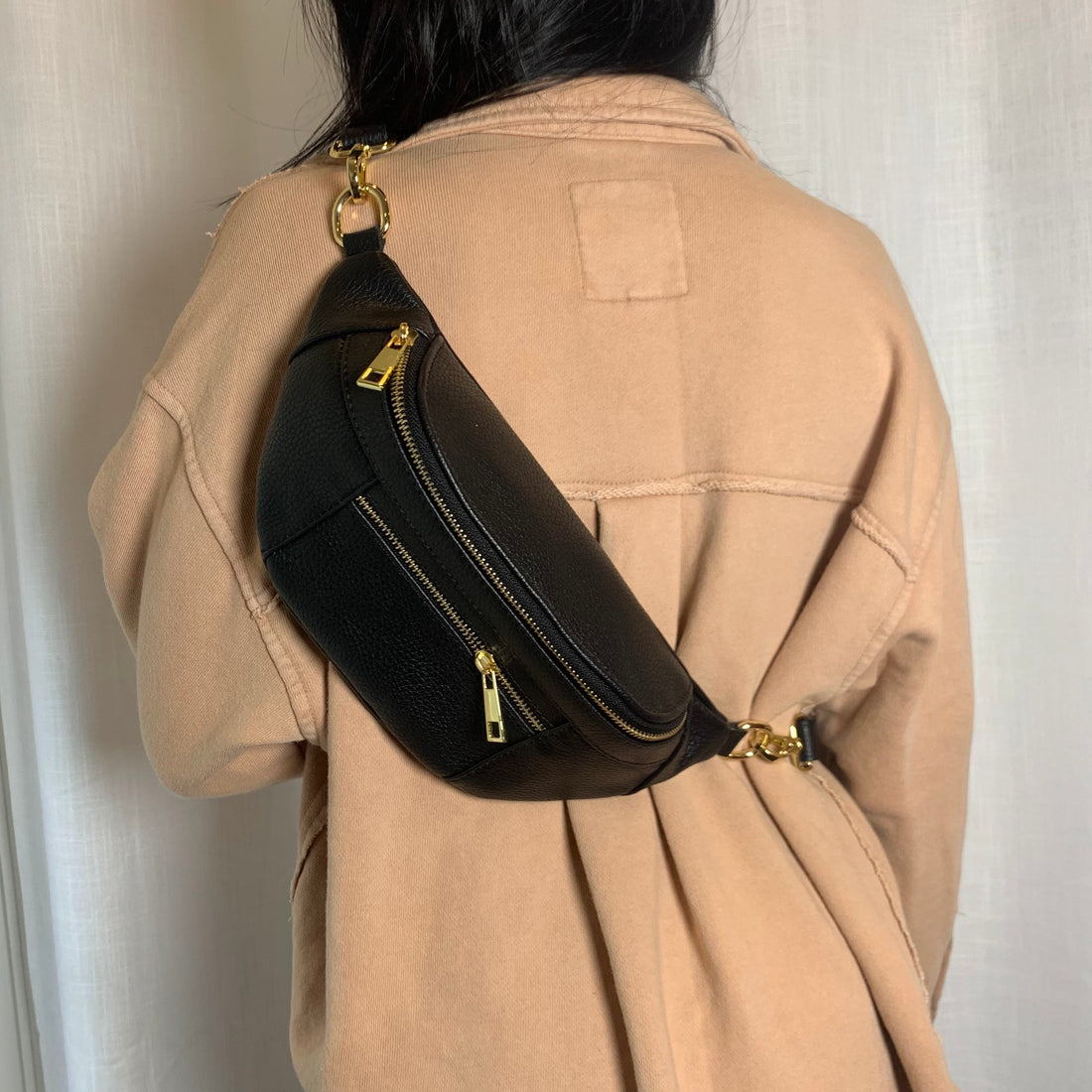 Bridget Camel Leather Crossbody Bag