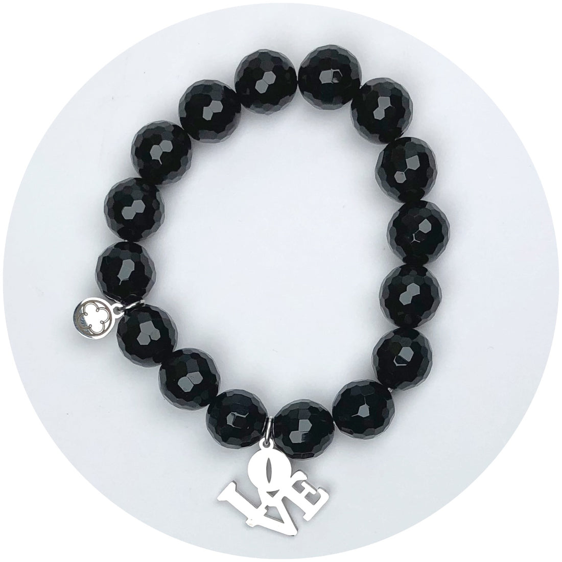 LIMITED EDITION Black Onyx with  Square Love Pendant