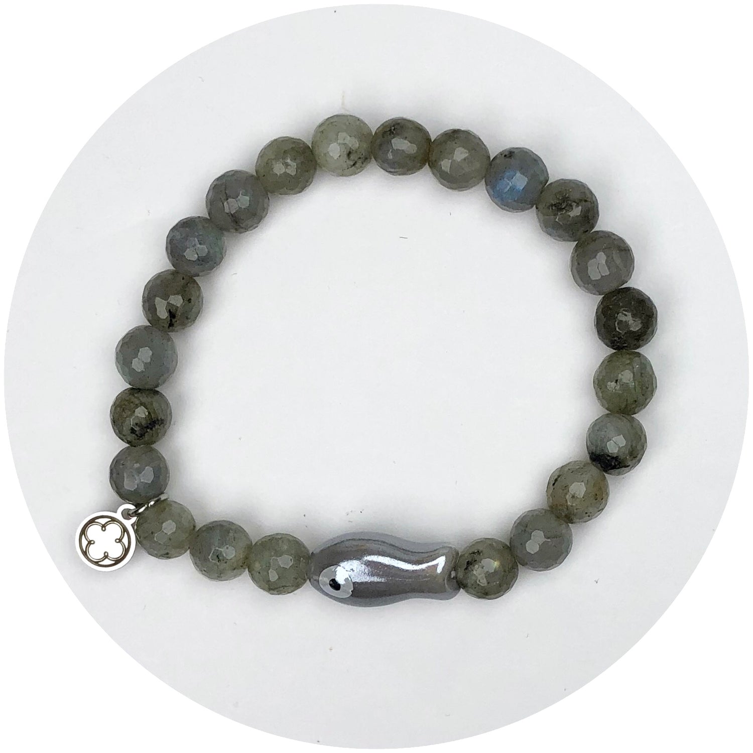 Grey Mako Quartz with Grey Ceramic Fish Accent