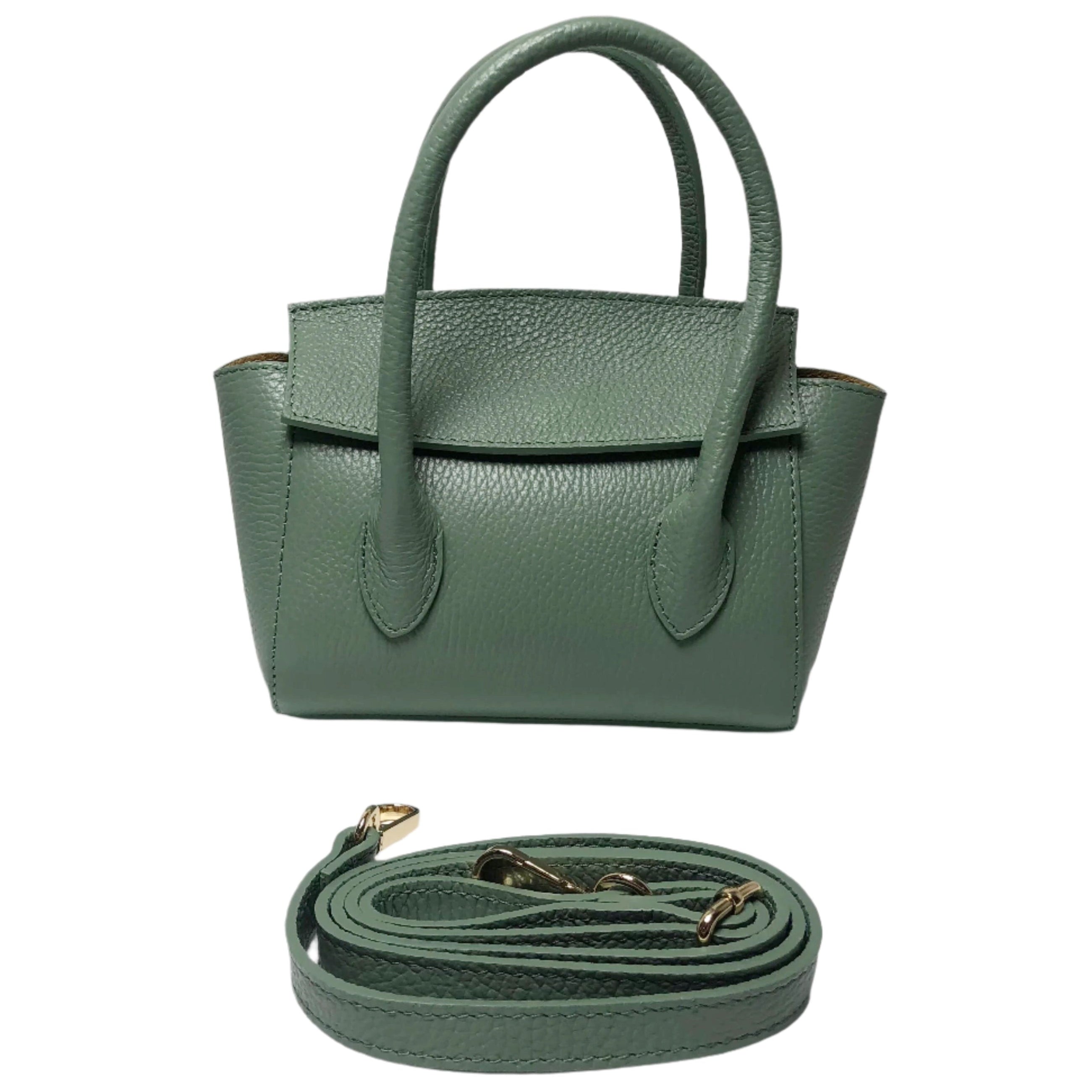 Martina Sage Green Leather Handbag