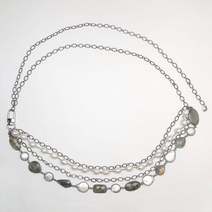 Baroque Pearl Gemstone Belt