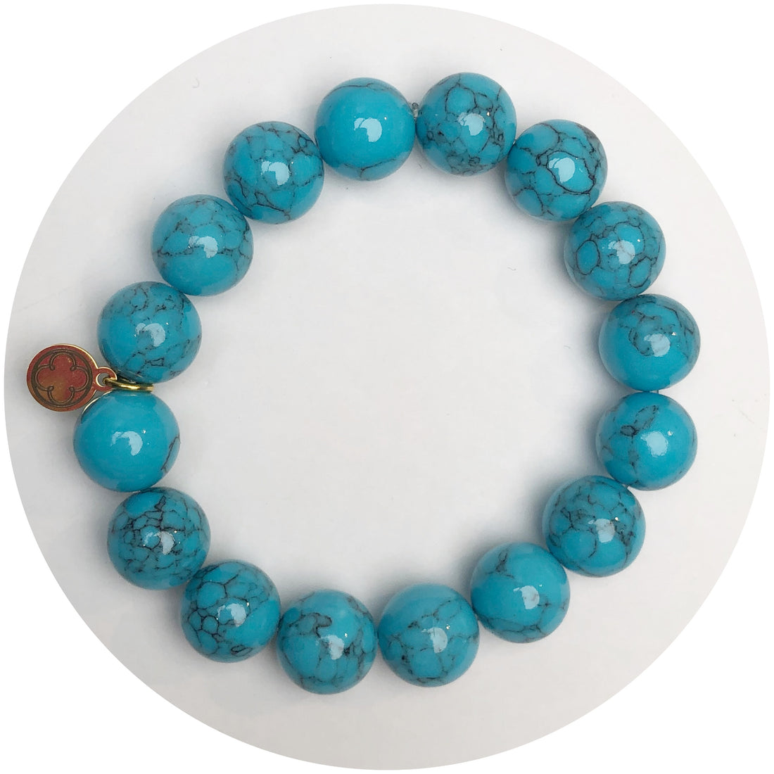 Blue Howlite Beaded Bracelet