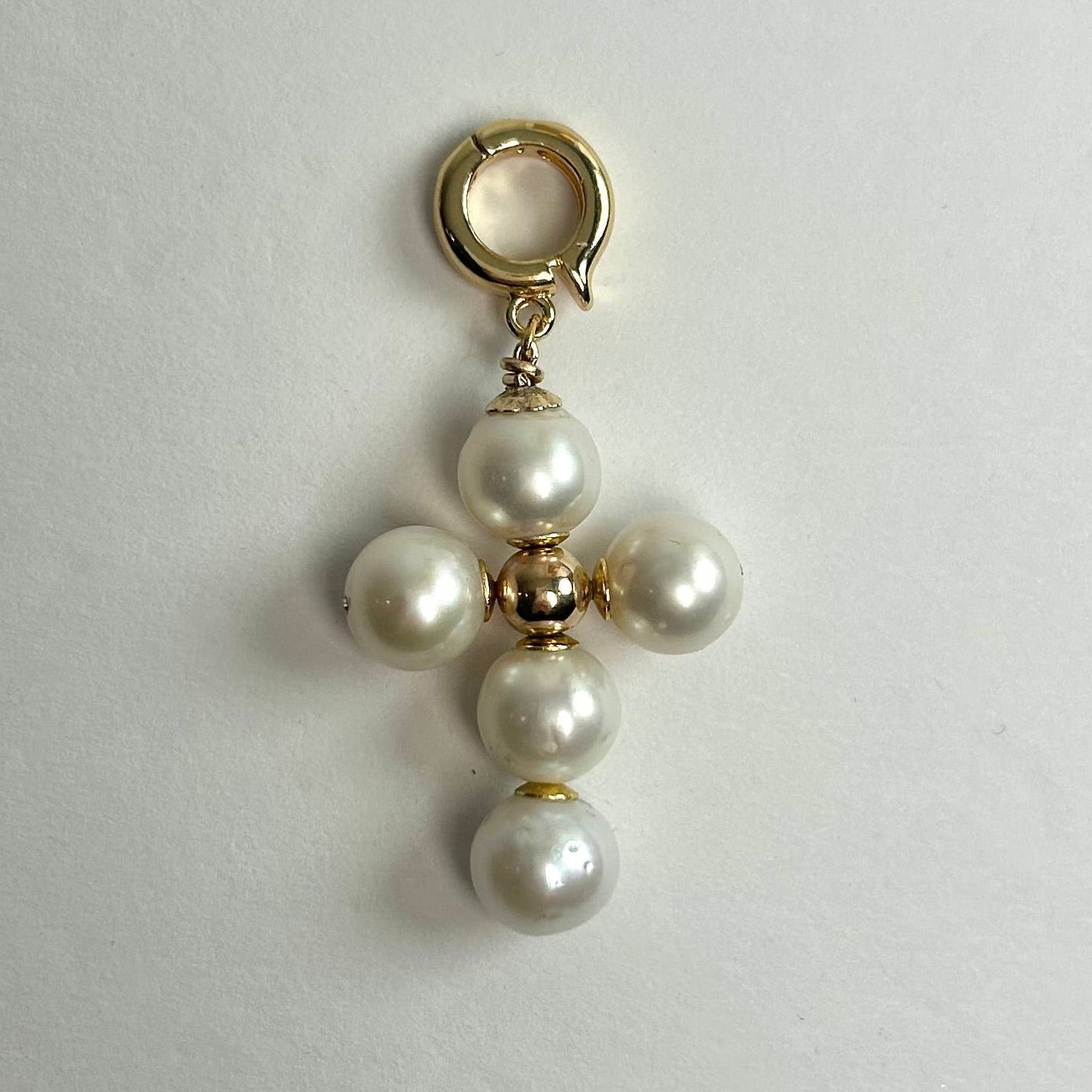 Perla Grande Freshwater Pearl Handmade Cross Pendant