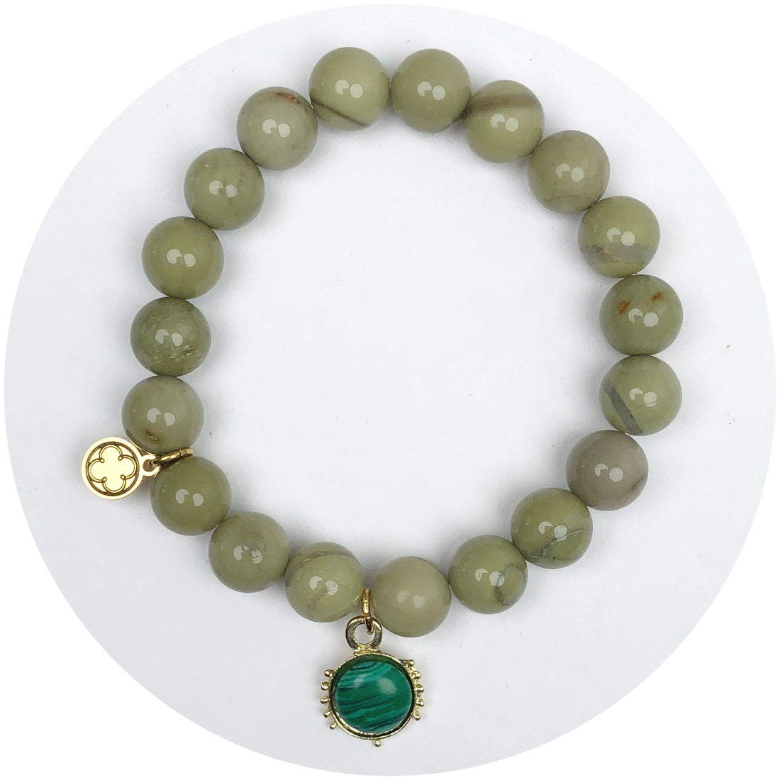 Sorbet Matcha Jade with Malachite Pendant