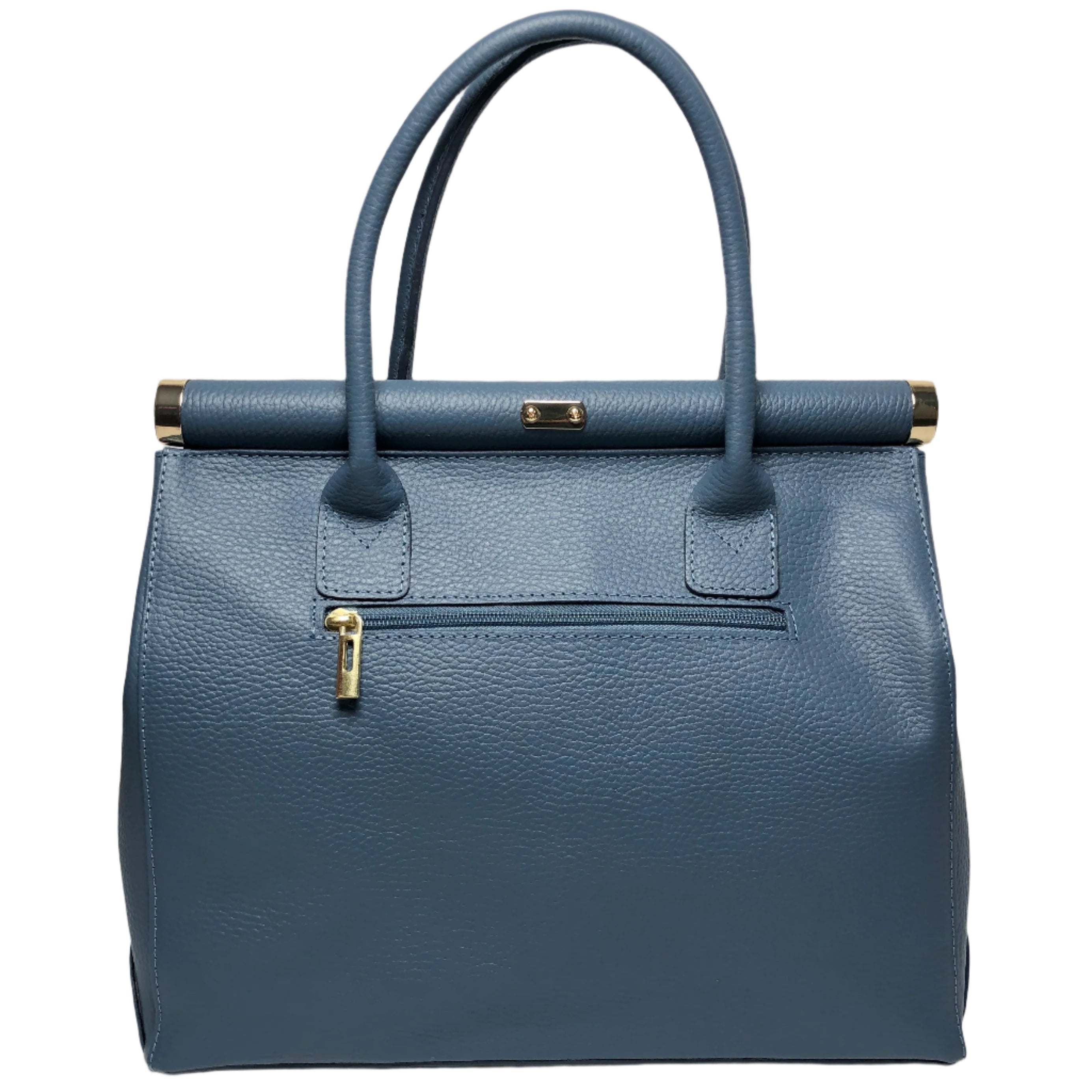 Caterina Denim Blue Leather Handbag