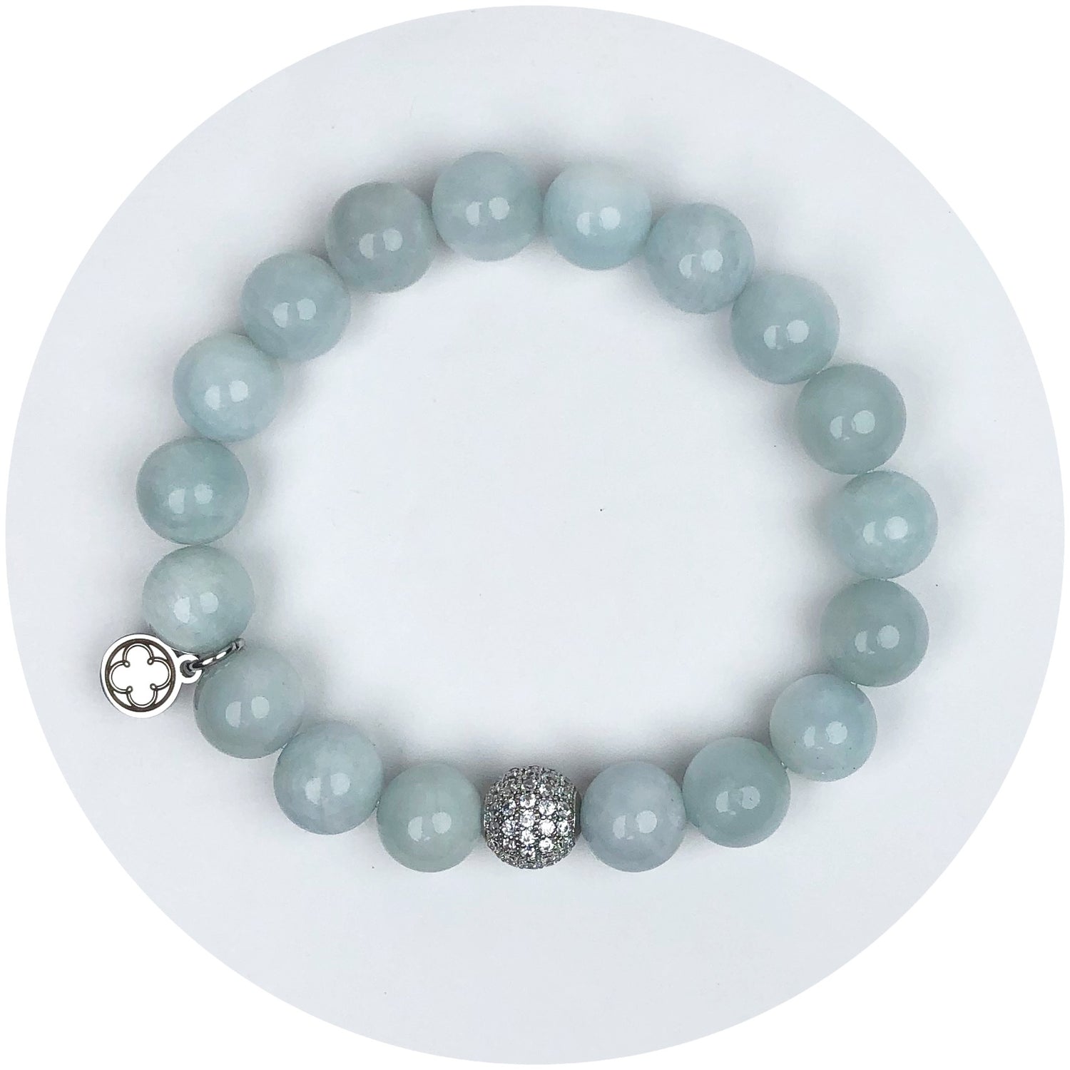 Aquamarine with Micro Pavé Silver