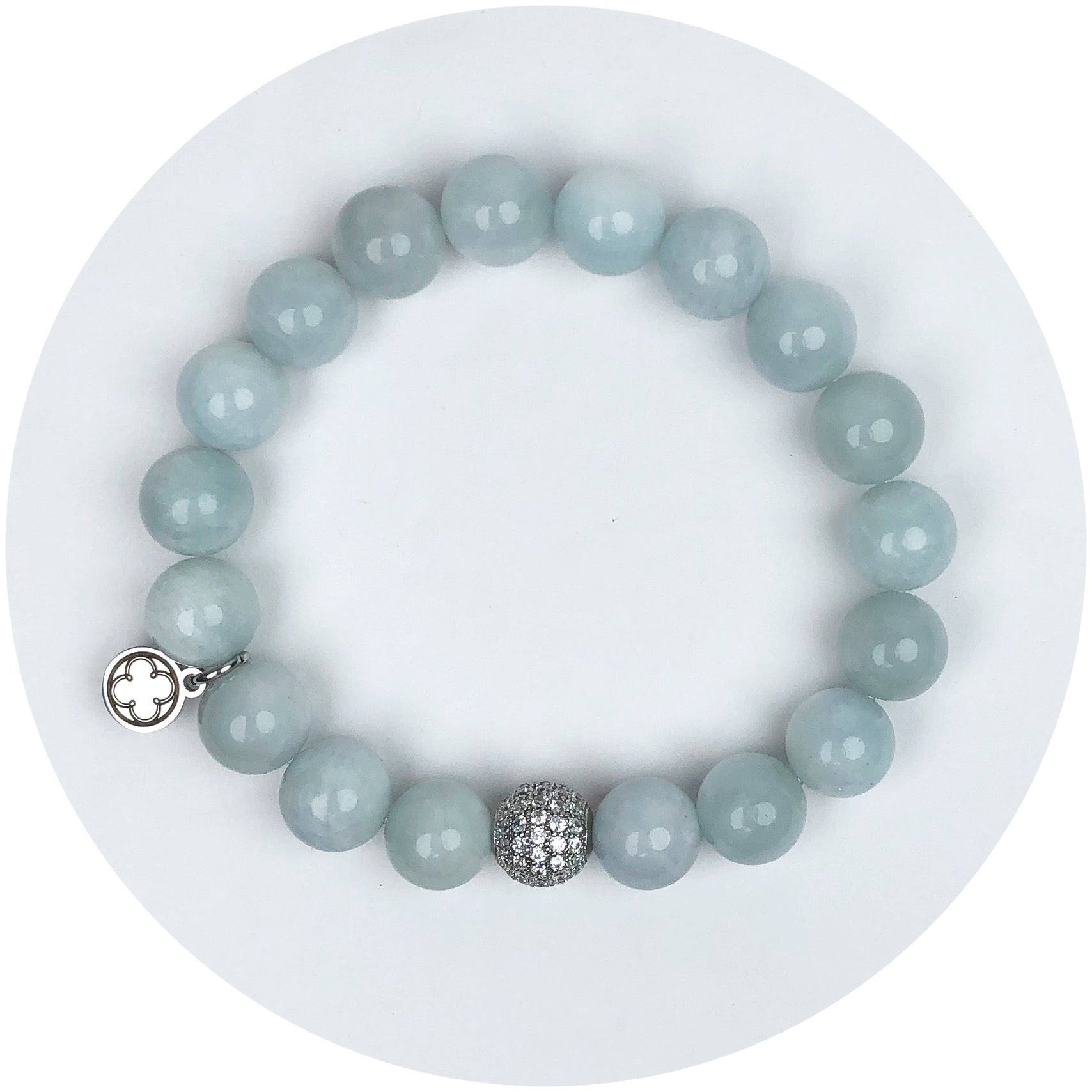 Aquamarine with Micro Pavé Silver