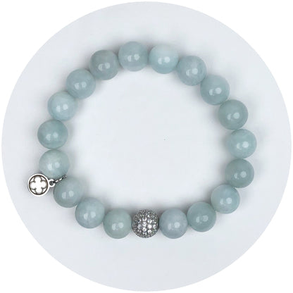Aquamarine with Micro Pavé Silver